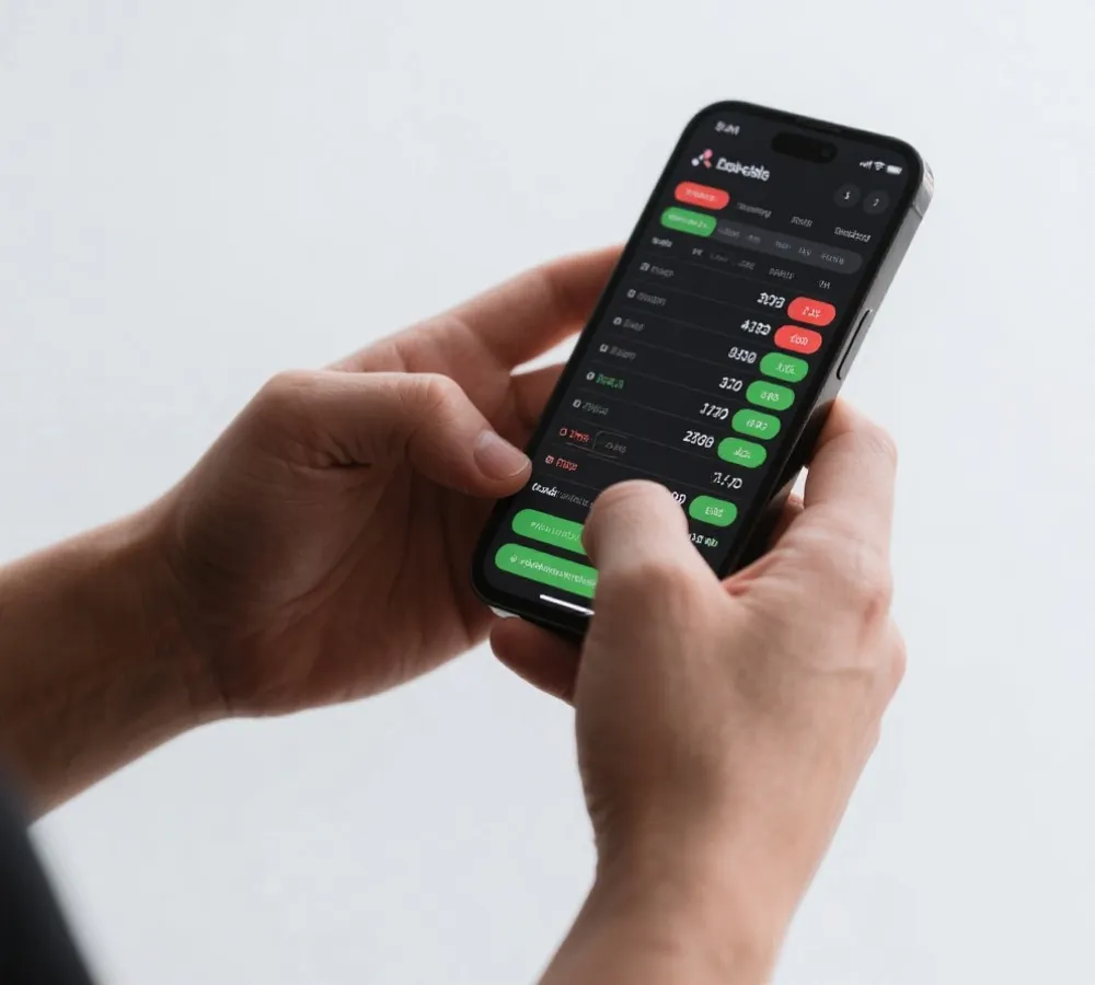 用户在手机上查看赛事信息